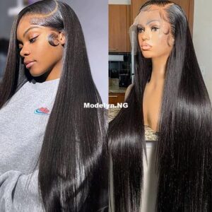 Glueless Human Hair Wigs Transparent Straight Glueless Preplucked Human Wigs Ready To Go 13x4/4X4 HD Lace Frontal Human Hair