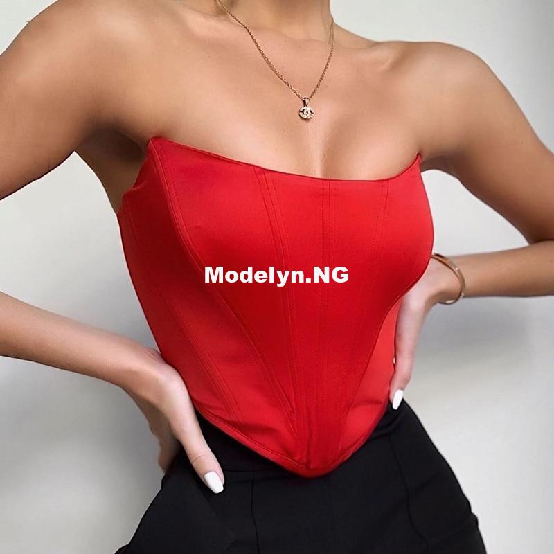 Sleeveless Off Shoulder Velvet Fashion Sexy Corset Crop Tops Vest Female Underwear Backless Bustier Top Solid